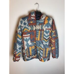 Columbia Youth Reversible Sherpa Fleece Jacket LG 14/16 Full Zip Pattern Nylon